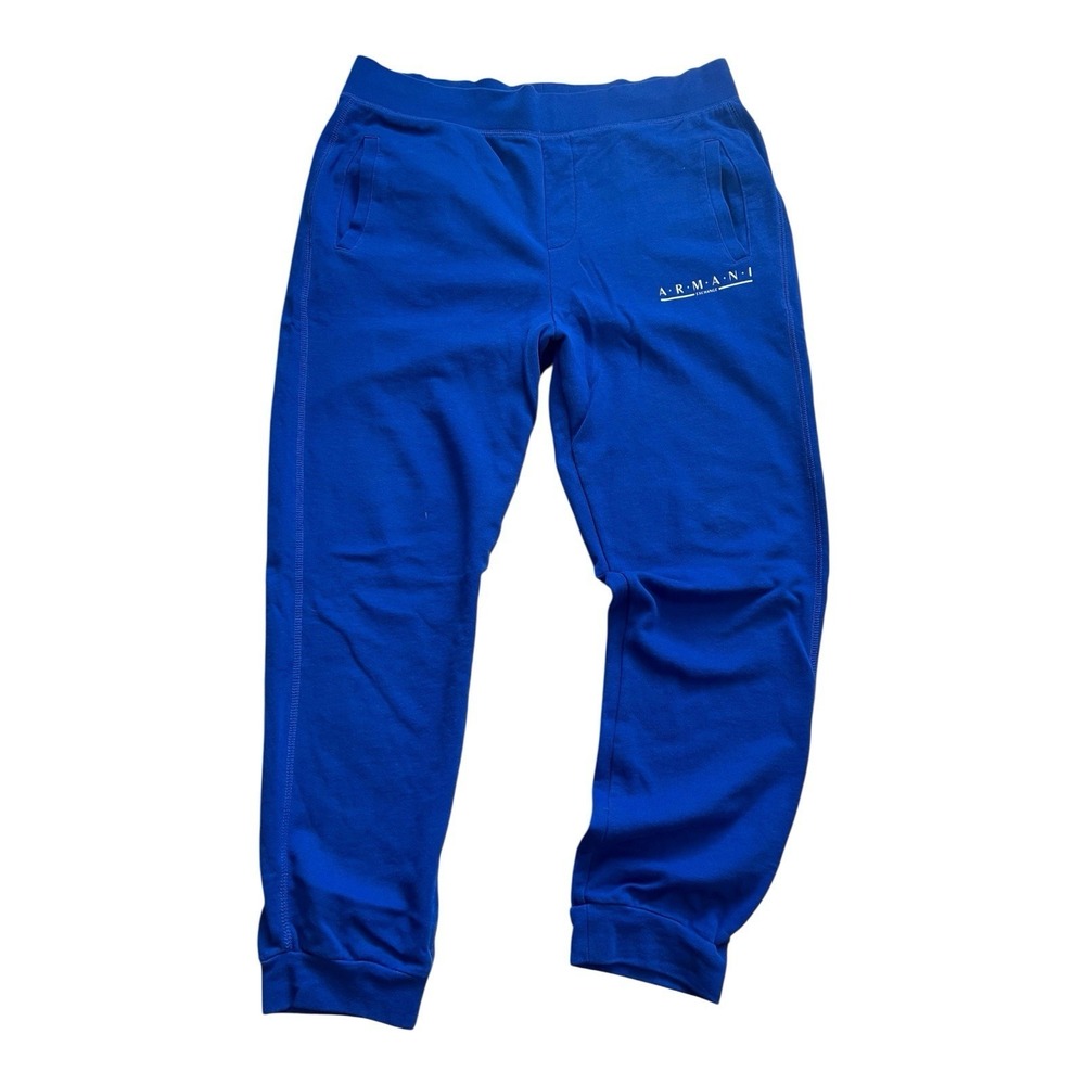 Mens AX Armani‎ Exchange Blue Joggers Sweats Sweatpants Size L